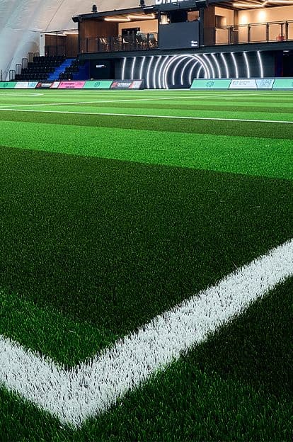Football on the pitch