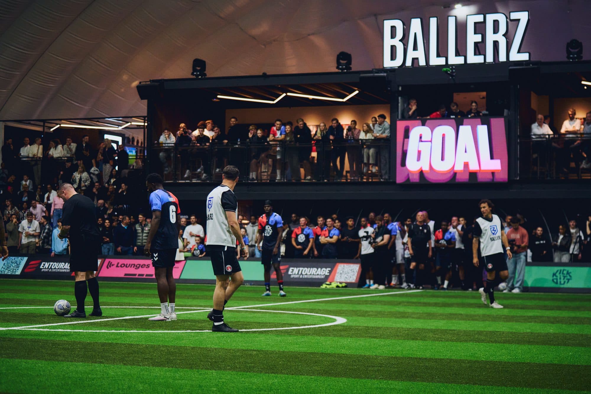 A corporate party in full swing under the dome